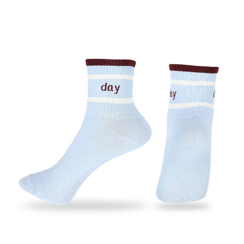 Calzini sportivi classici unisex a righe e lettere