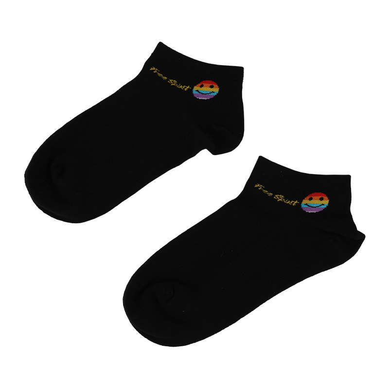 Calzini da sneaker con faccina emoji da donna all'ingrosso o personalizzati