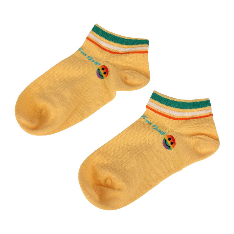 Calzini da sneaker con faccina emoji da donna all'ingrosso o personalizzati