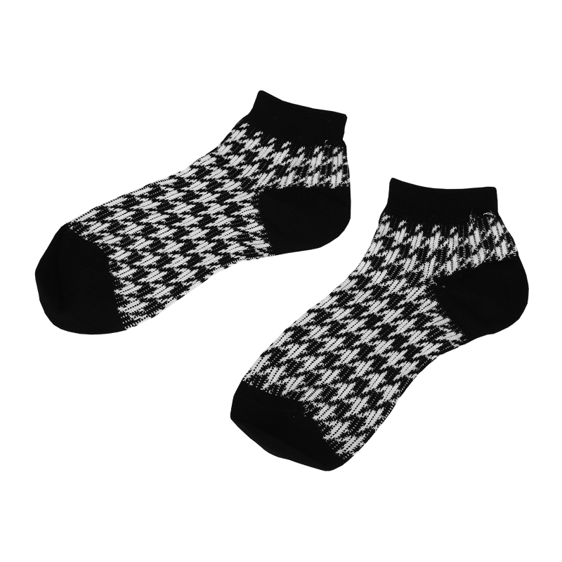 Calzini da sneaker alla caviglia jacquard classici morbidi a doppio cilindro da donna
