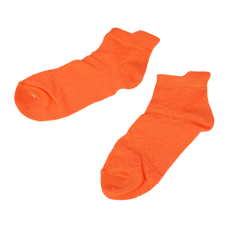 Calzini da sneaker da donna a taglio basso con motivo a rombi in nylon super morbido in microfibra