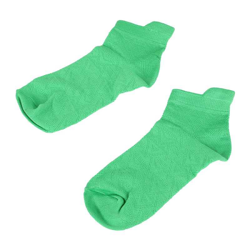 Calzini da sneaker da donna a taglio basso con motivo a rombi in nylon super morbido in microfibra