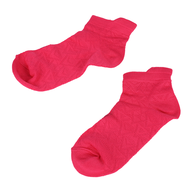 Calzini da sneaker da donna a taglio basso con motivo a rombi in nylon super morbido in microfibra