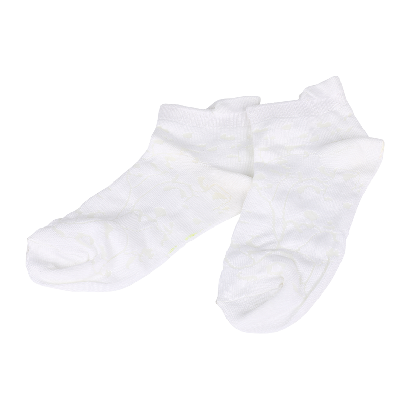 calzini alla caviglia da sneaker a taglio basso con motivo floreale in nylon super morbido in microfibra da donna