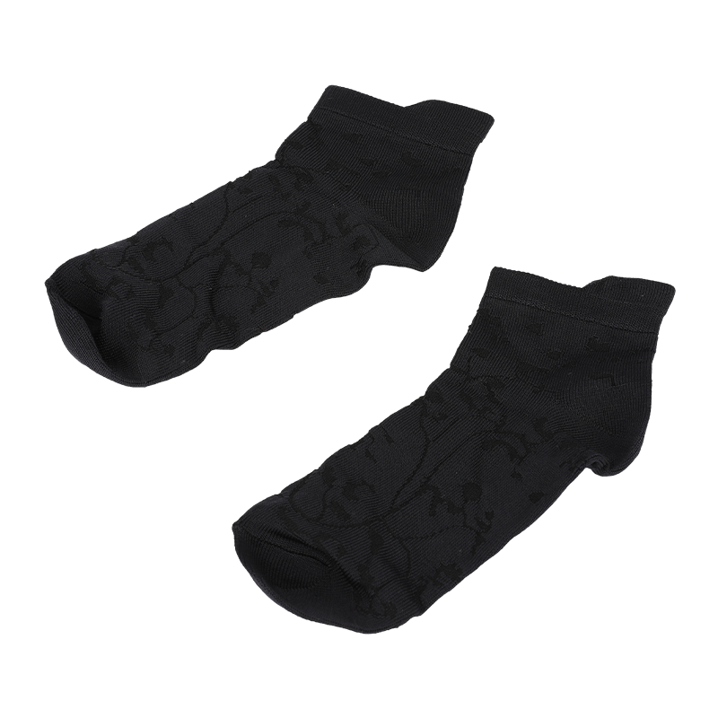 calzini alla caviglia da sneaker a taglio basso con motivo floreale in nylon super morbido in microfibra da donna