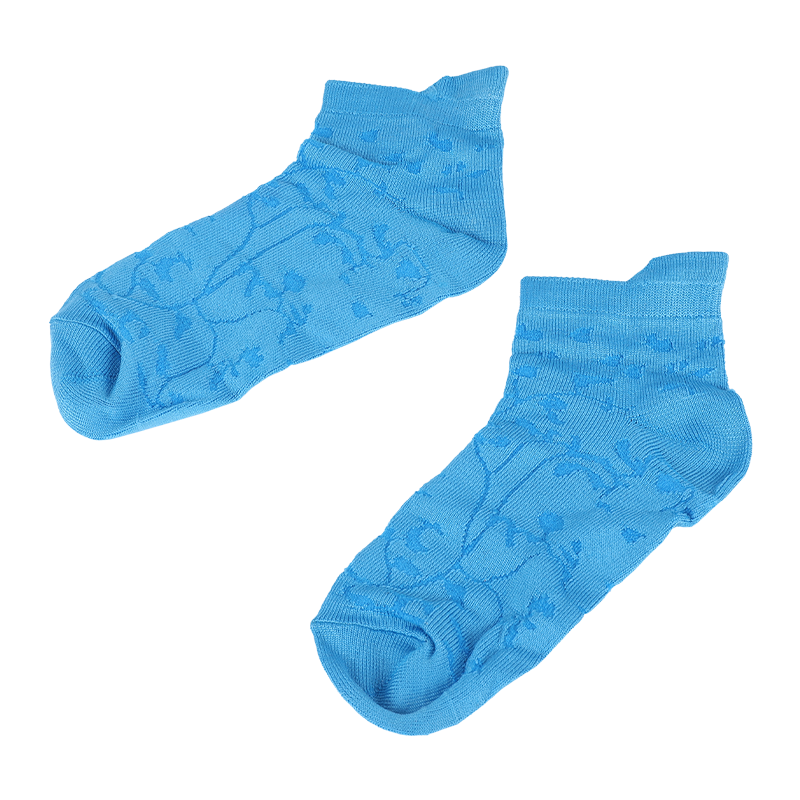 calzini alla caviglia da sneaker a taglio basso con motivo floreale in nylon super morbido in microfibra da donna