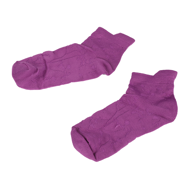 calzini alla caviglia da sneaker a taglio basso con motivo floreale in nylon super morbido in microfibra da donna
