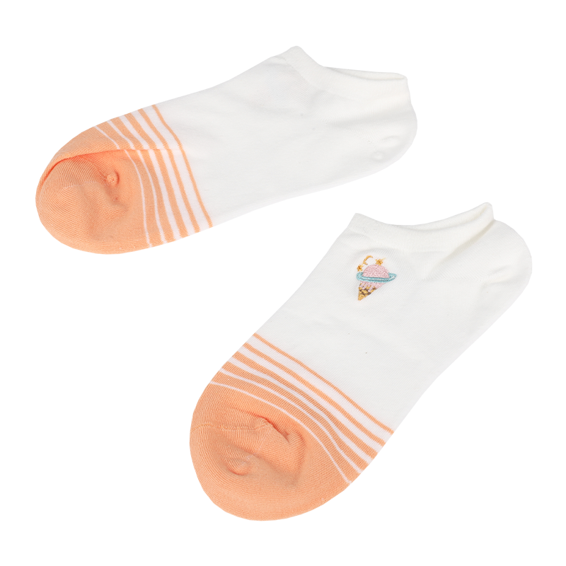 Calzini da sneaker alla caviglia classici da donna personalizzati all'ingrosso con calze ricamate