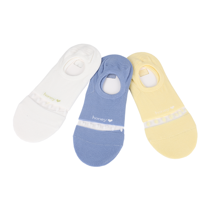 200N cotone pettinato simpatica riga trasparente calzino invisibile barca no-show con silicone antiscivolo