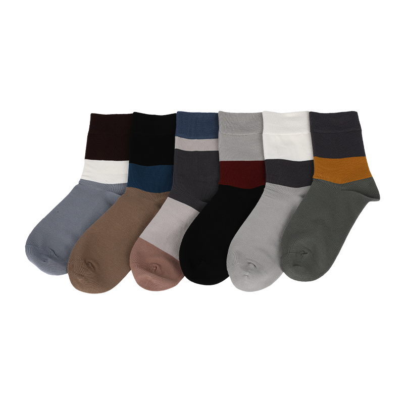 Calzini streetwear casual, da abito o personalizzati realizzati in cotone pettinato OEKO-Tex di alta qualità da uomo filati di cotone naturale anti-pelucchi calzini classici da passeggio a righe larghe