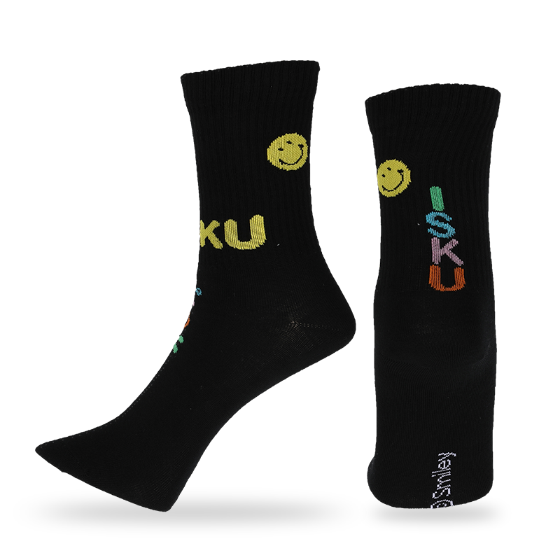 Calzini casual da uomo con faccine emoji con motivo a quarti, realizzati con cotone di alta qualità, quindi i calzini sono morbidi, comodi, resistenti, traspiranti e caldi.