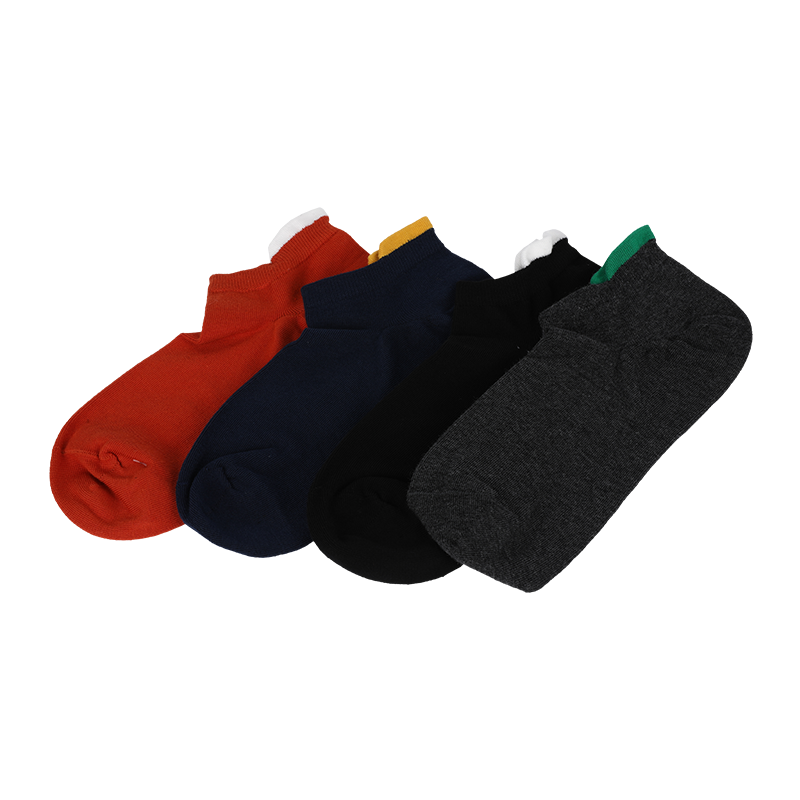 Calze sneaker basse da uomo all'ingrosso o personalizzate con linguetta blister di colore a contrasto