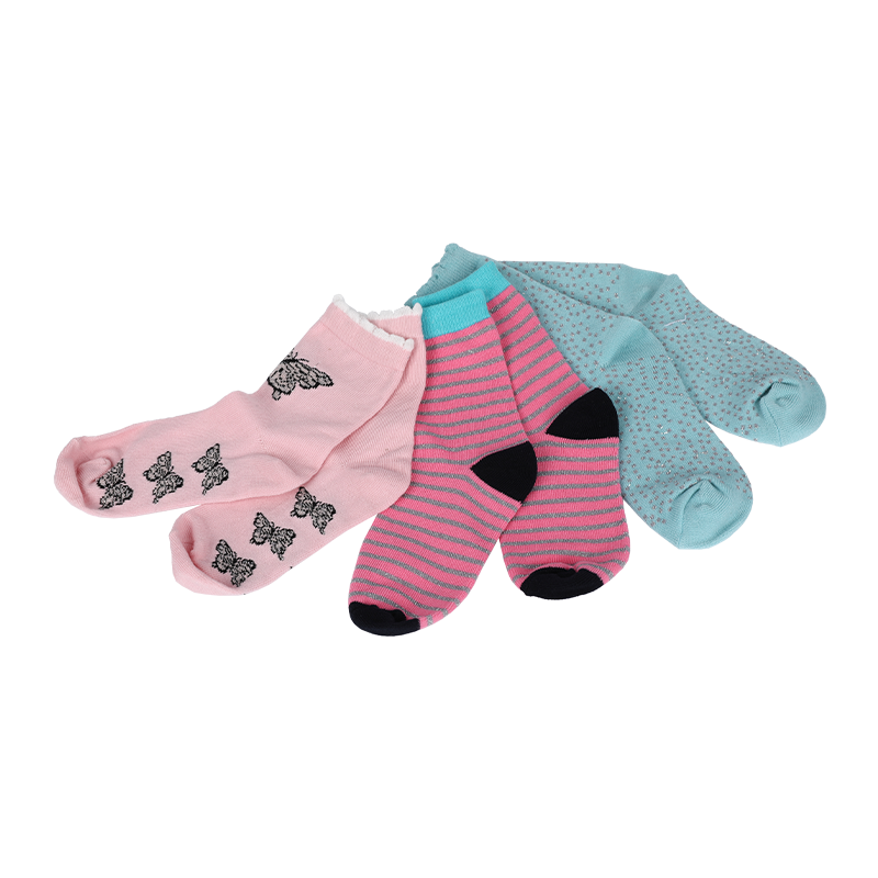 Calzini eleganti per bambini in stile europeo con fantasia in lurex argento