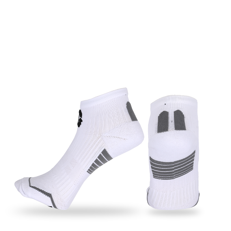 Calzini sportivi a taglio basso in spugna/pile con cuscino libero con tecnologia stay-up, supporto dell'arco plantare e design in rete traspirante